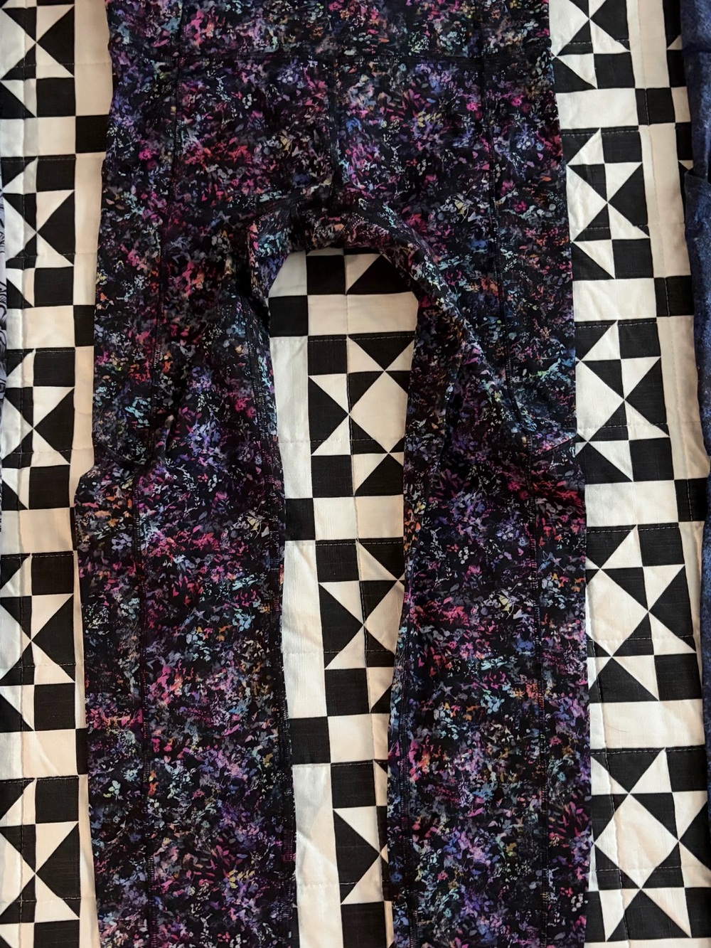 lululemon athletica Multicolor Floral Print Leggings on Black